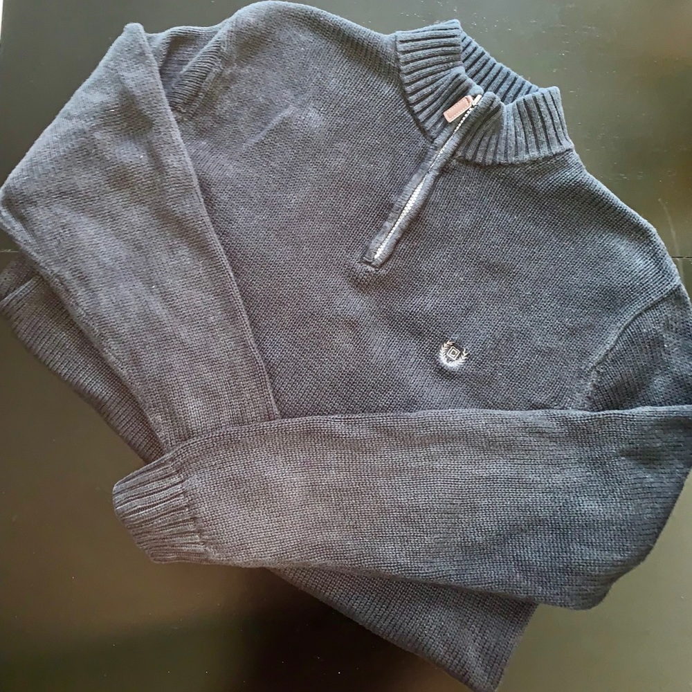 black CHAMPS quarter zip sweatshirt